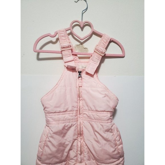 Jessica Simpson Snow Pant Play Bib -  Coral Pink 2T Adjustable - Picture 3 of 16